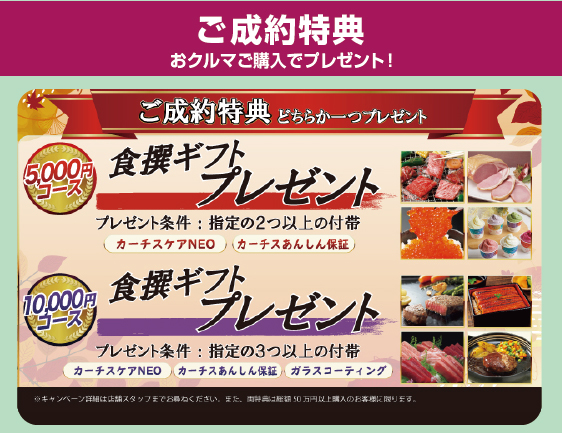 9月大決算セール成約特典
